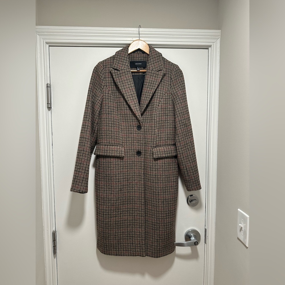Like New Vero Moda Checkered Plaid Coat
